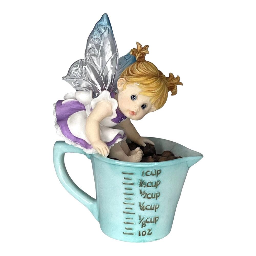 My Little Kitchen Fairies Chocolate Chip Fairie Measure Cup Fairy Figurine Wings